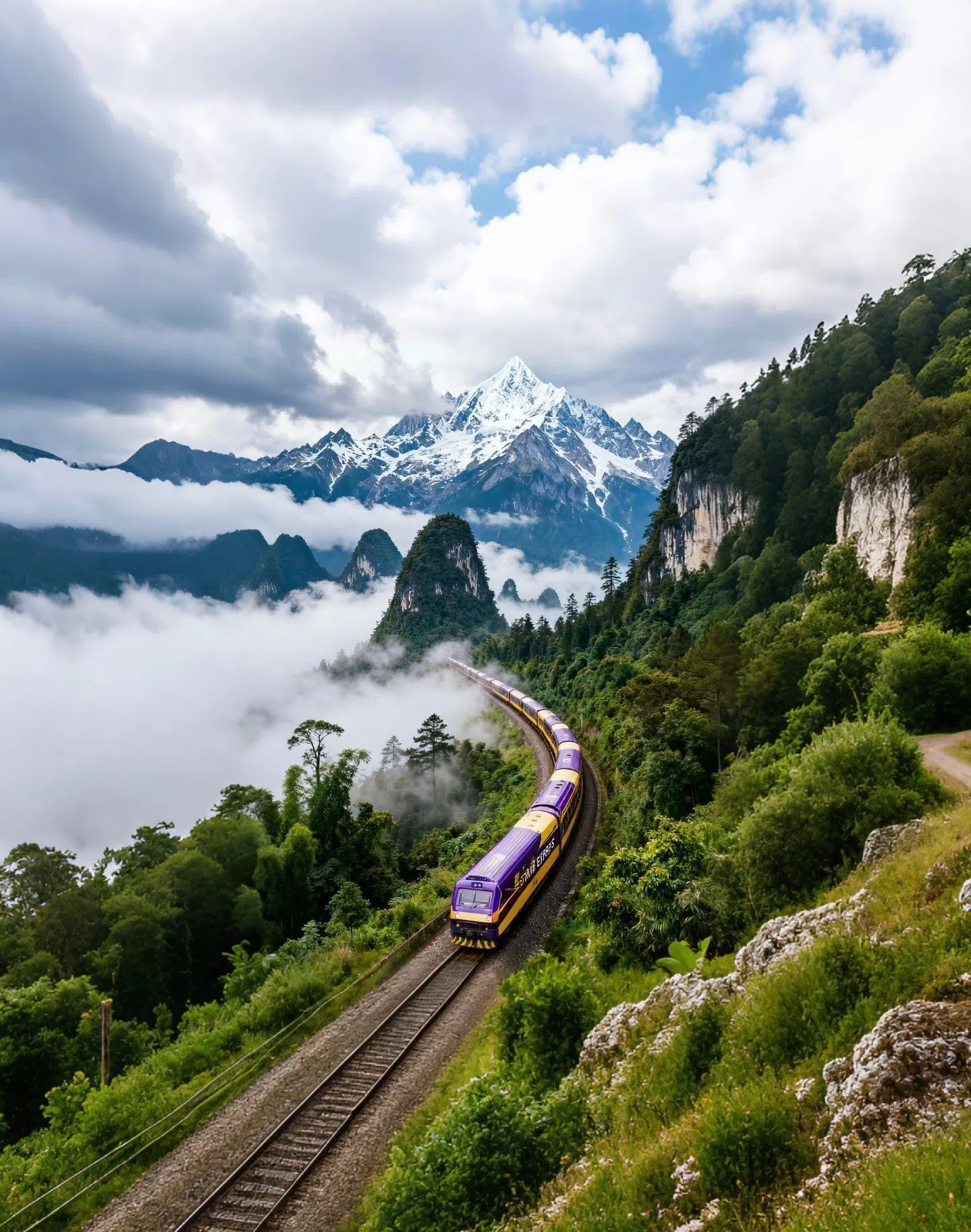 “星光列车”从云南出发，带领旅客领略自然景观与多元民族文化。（中欧航旅提供）