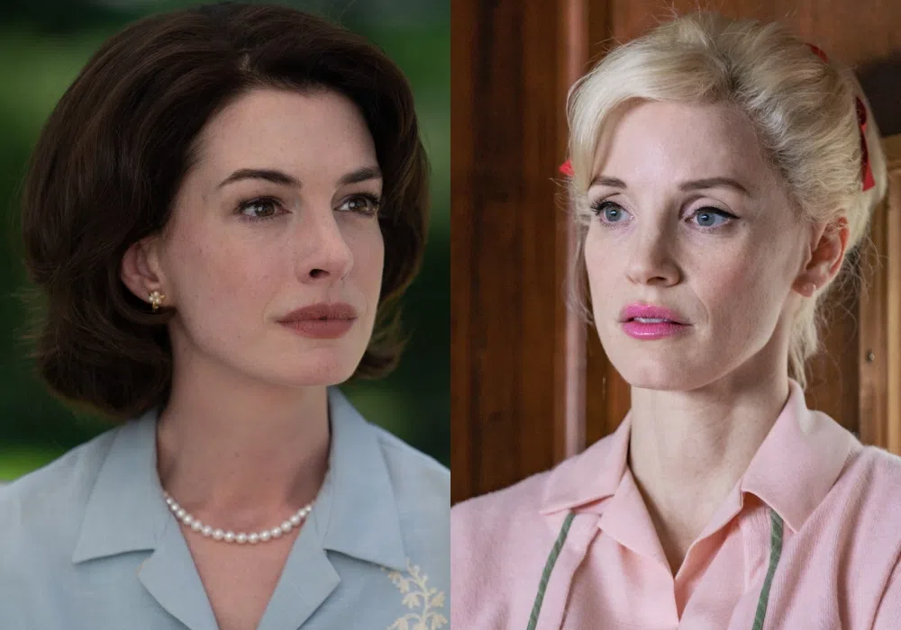 安妮哈撒薇（左）和杰西卡查斯坦（右）诠释内心复杂的母亲。（邵氏机构提供）