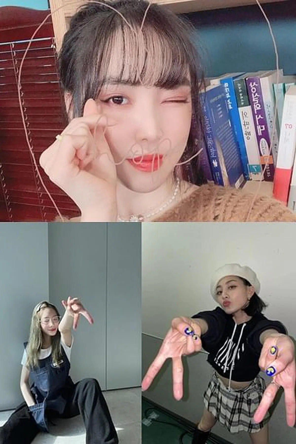 韩星比“手指爱心”和“倒V”，让手势在民间传开。（取自艺人IG）