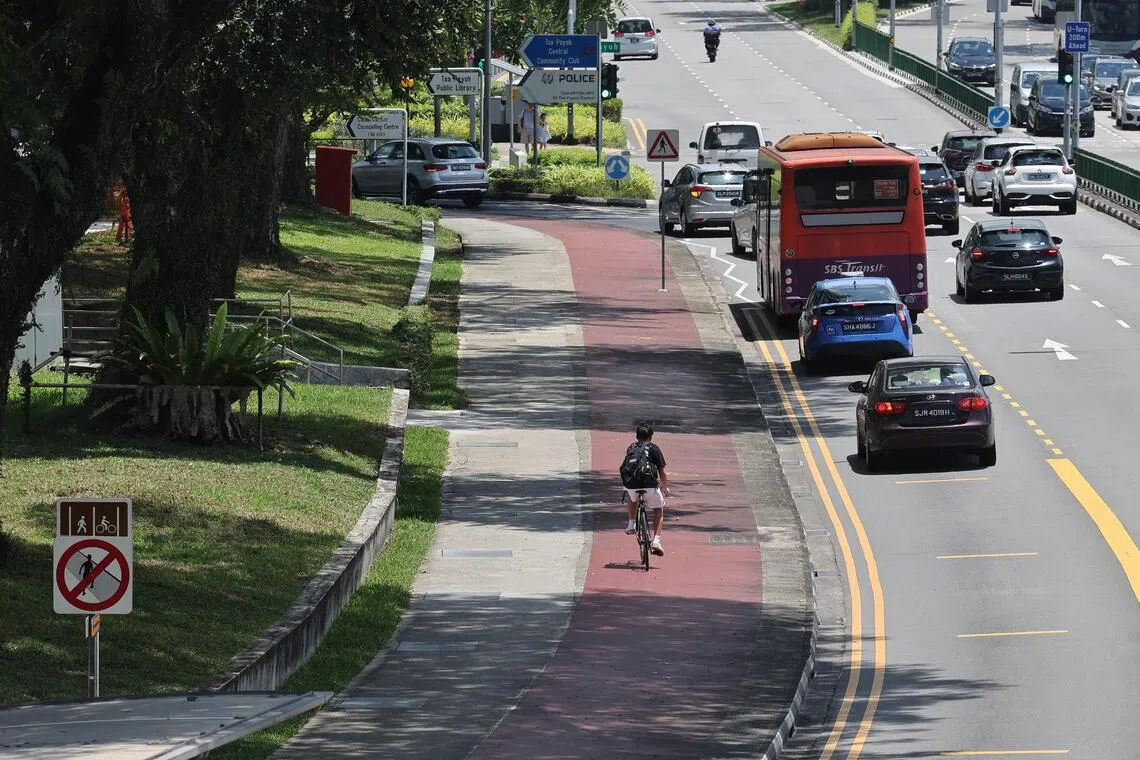竣工的脚踏车道将为居民提供更安全的骑车路线。（唐家鸿摄）
