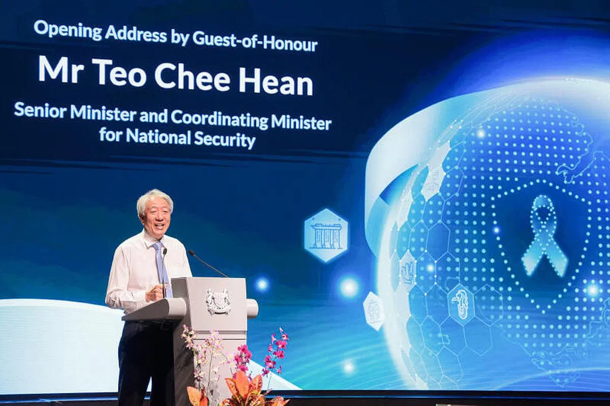 国务资政兼国家安全统筹部长张志贤在工作计划研讨会上致辞。 （李冠卫摄）