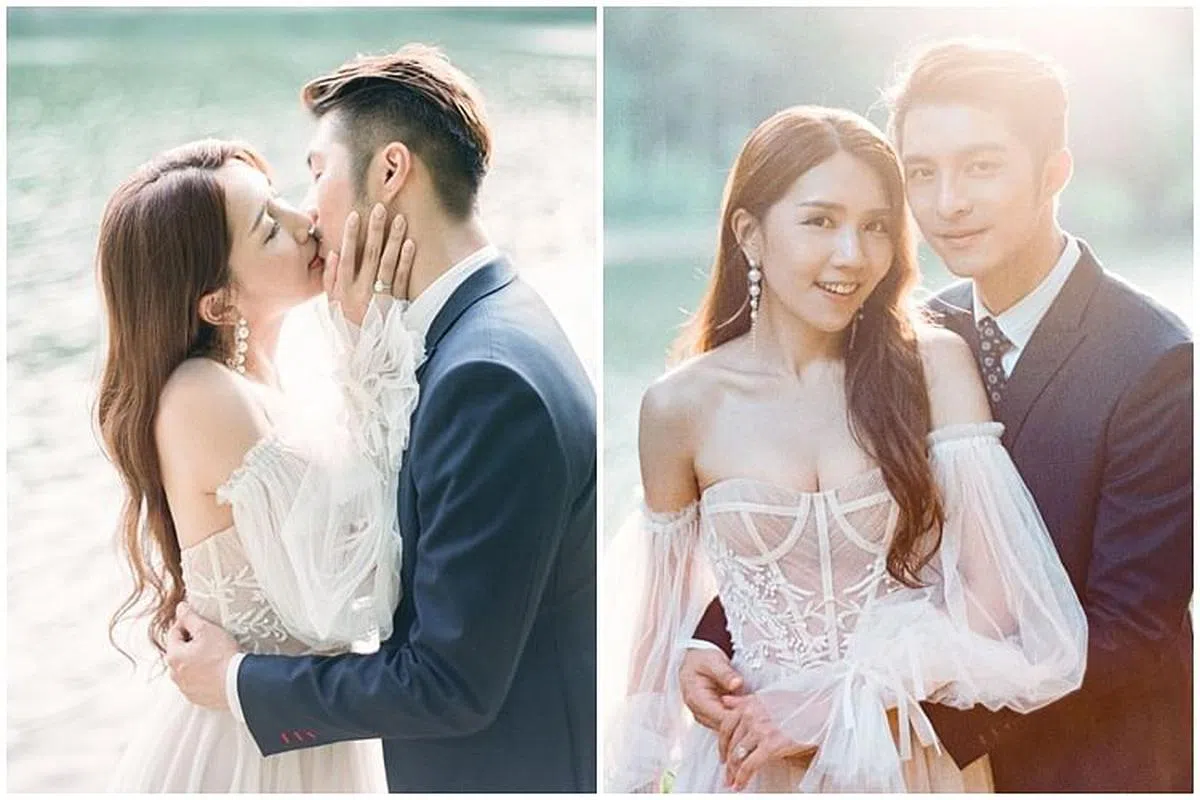 黄嘉乐大晒拍得浪漫动人的婚纱照。（取自艺人IG）