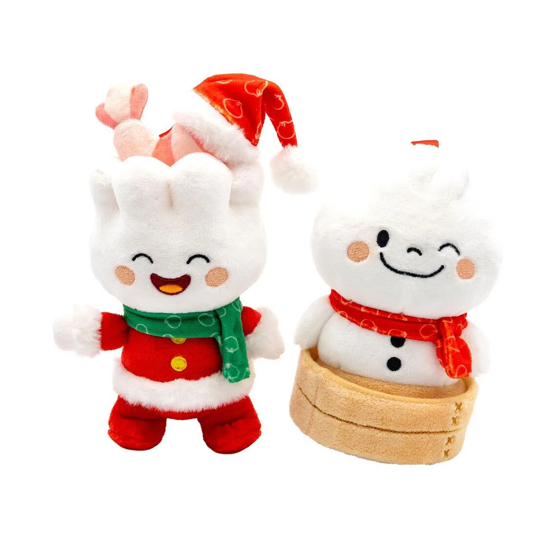 逗趣的鼎泰丰包仔与烧卖圣诞挂饰。（餐馆提供）