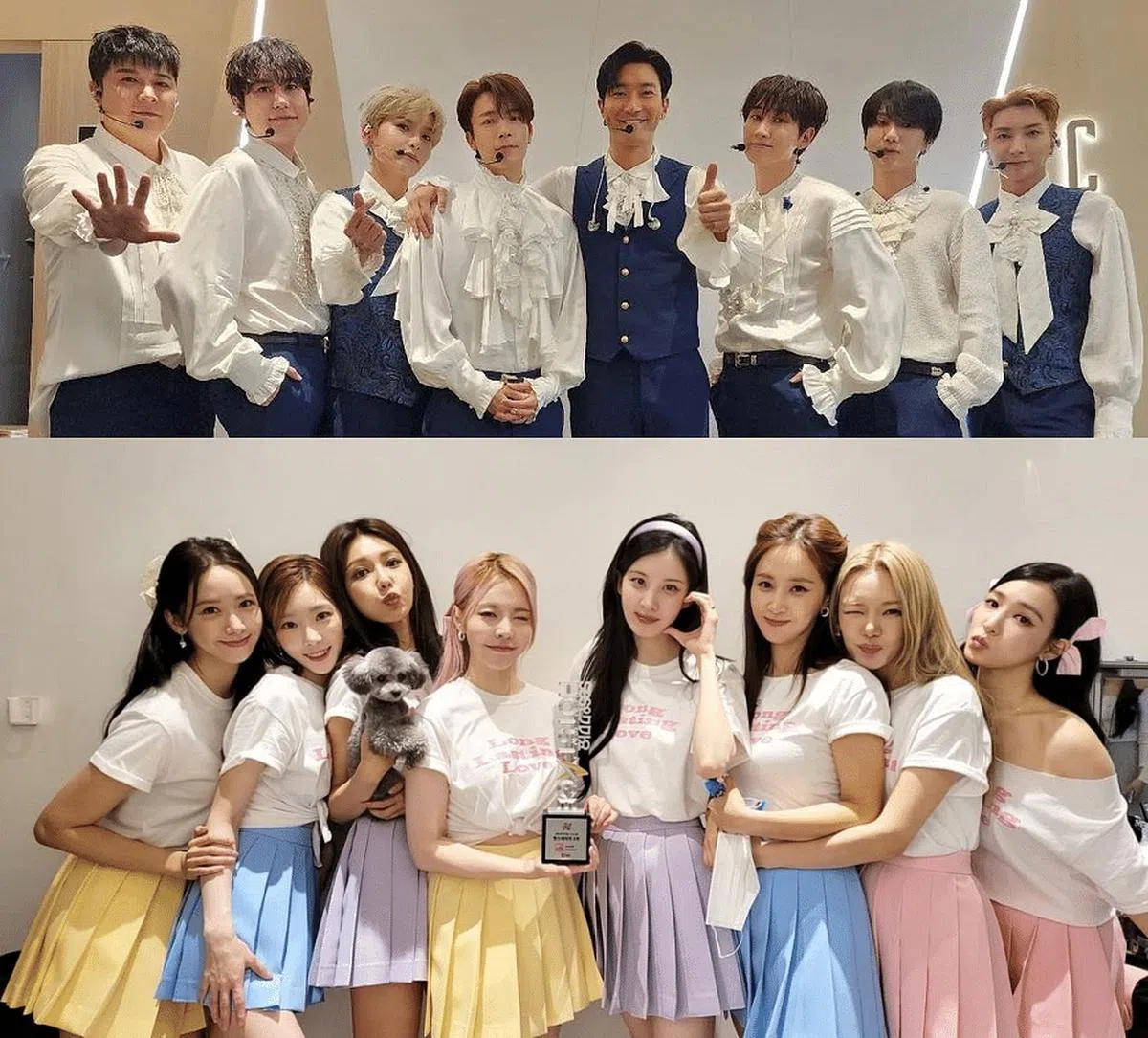 Super Junior和少女时代是SM娱乐打造的人气韩流偶像。（艺人IG）