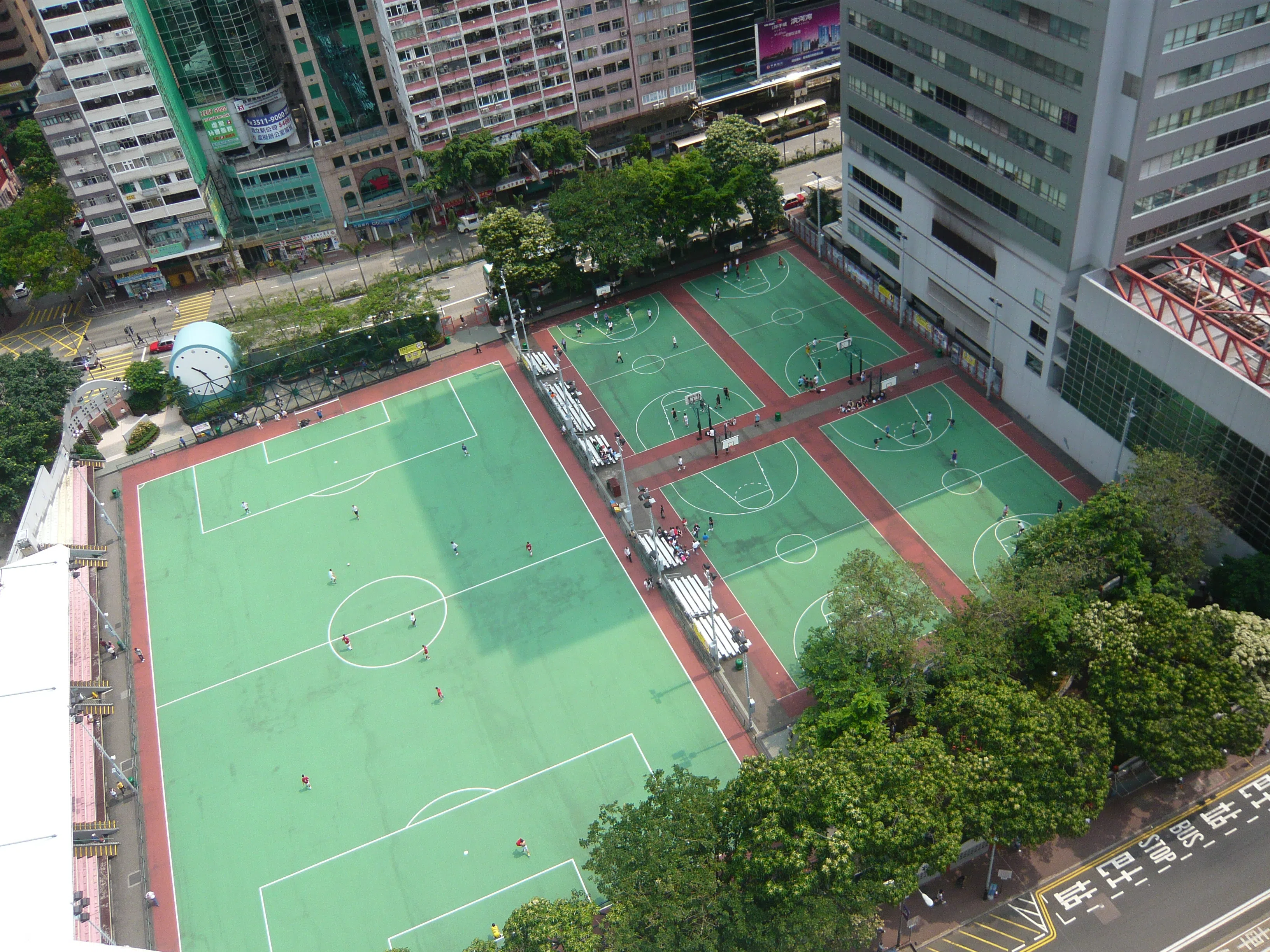 湾仔修顿球场。（黄匡宁摄）