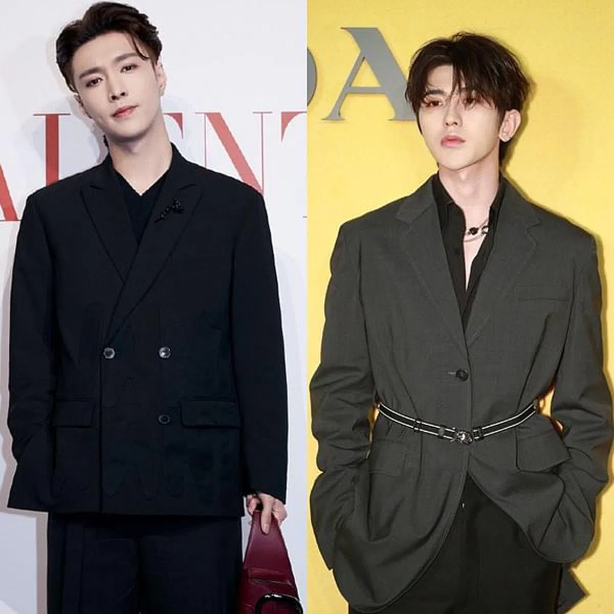 张艺兴（左）和蔡徐坤都被黑粉攻击过。（互联网）