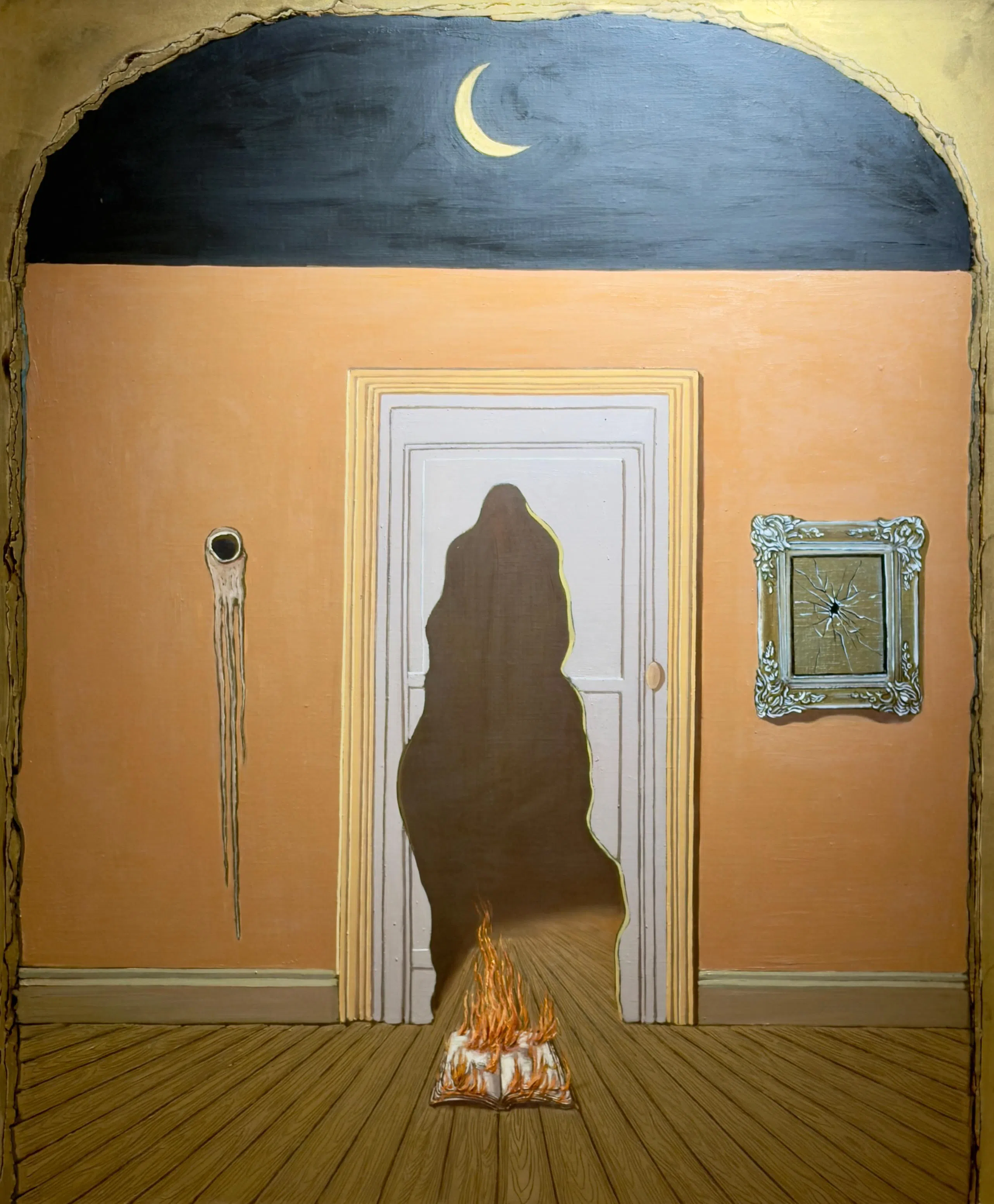 李世光油画《夜的思维》。（南蛮艺苑提供）