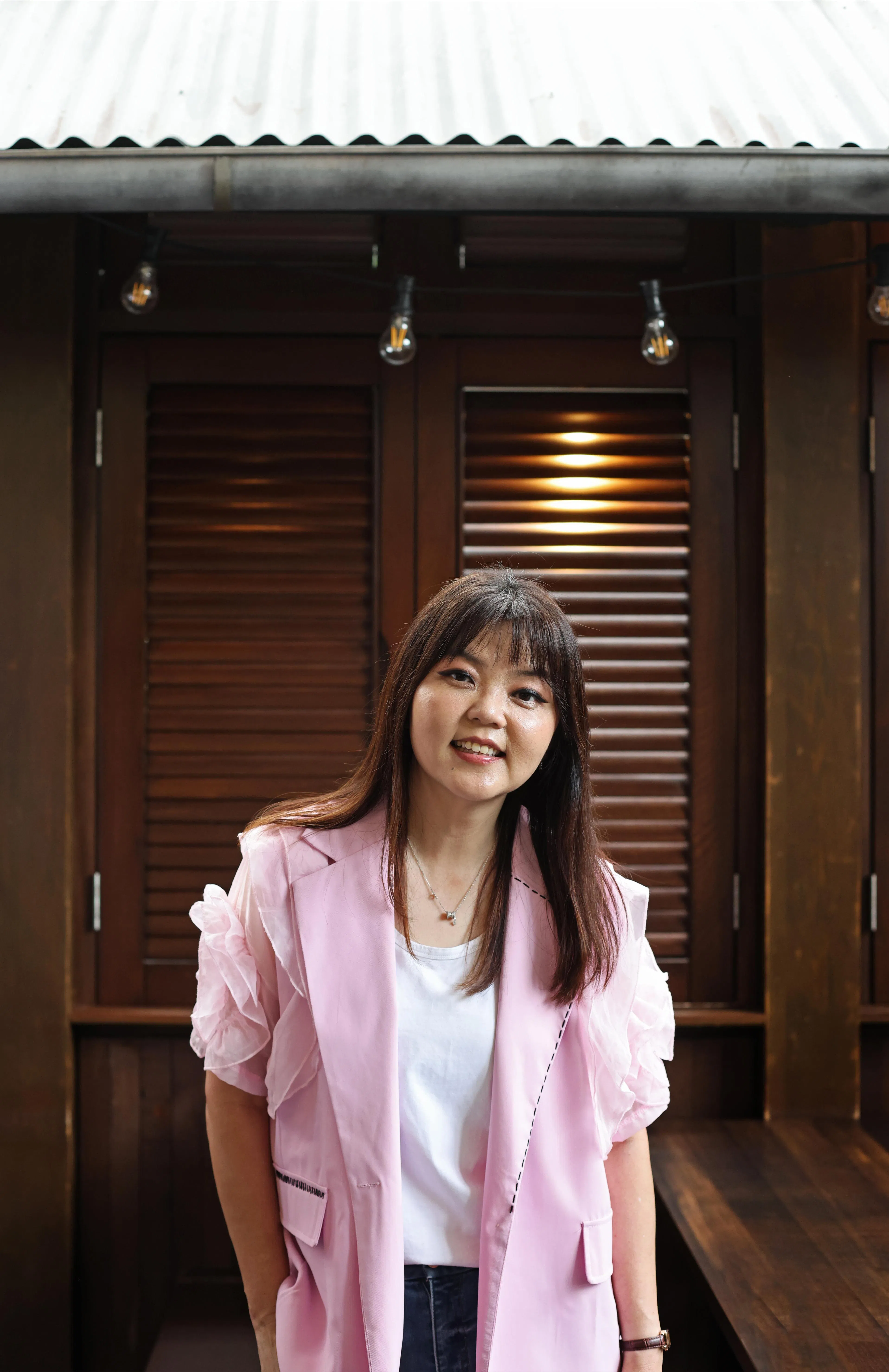 黄绣惠单飞之后，凡事亲力亲为。（陈渊庄摄）