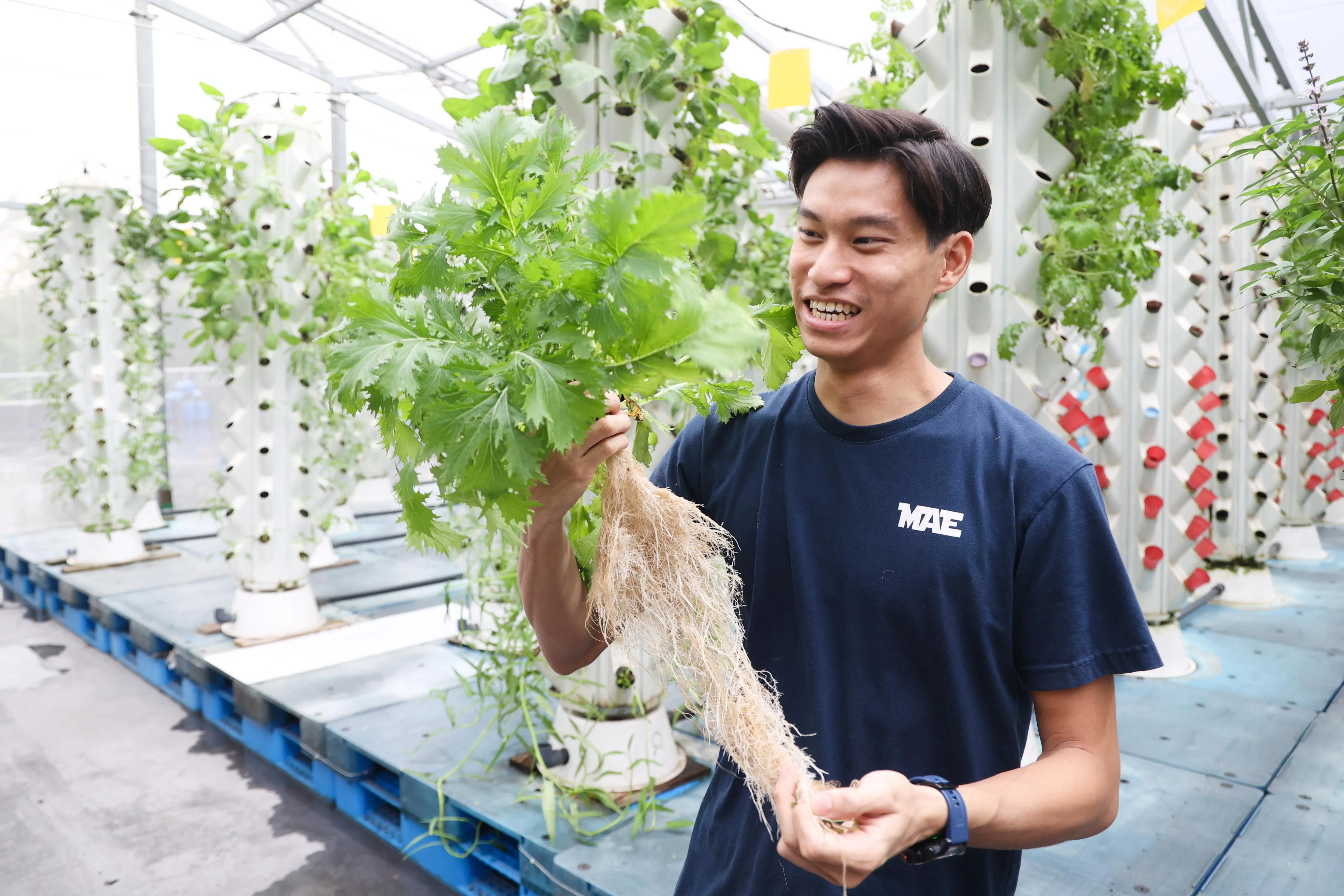 即将在8月从大学毕业的张志铭，希望能给自己两年时间，尝试成为一名能为我国粮食保障做出贡献的全职农夫。（蔡家增摄）