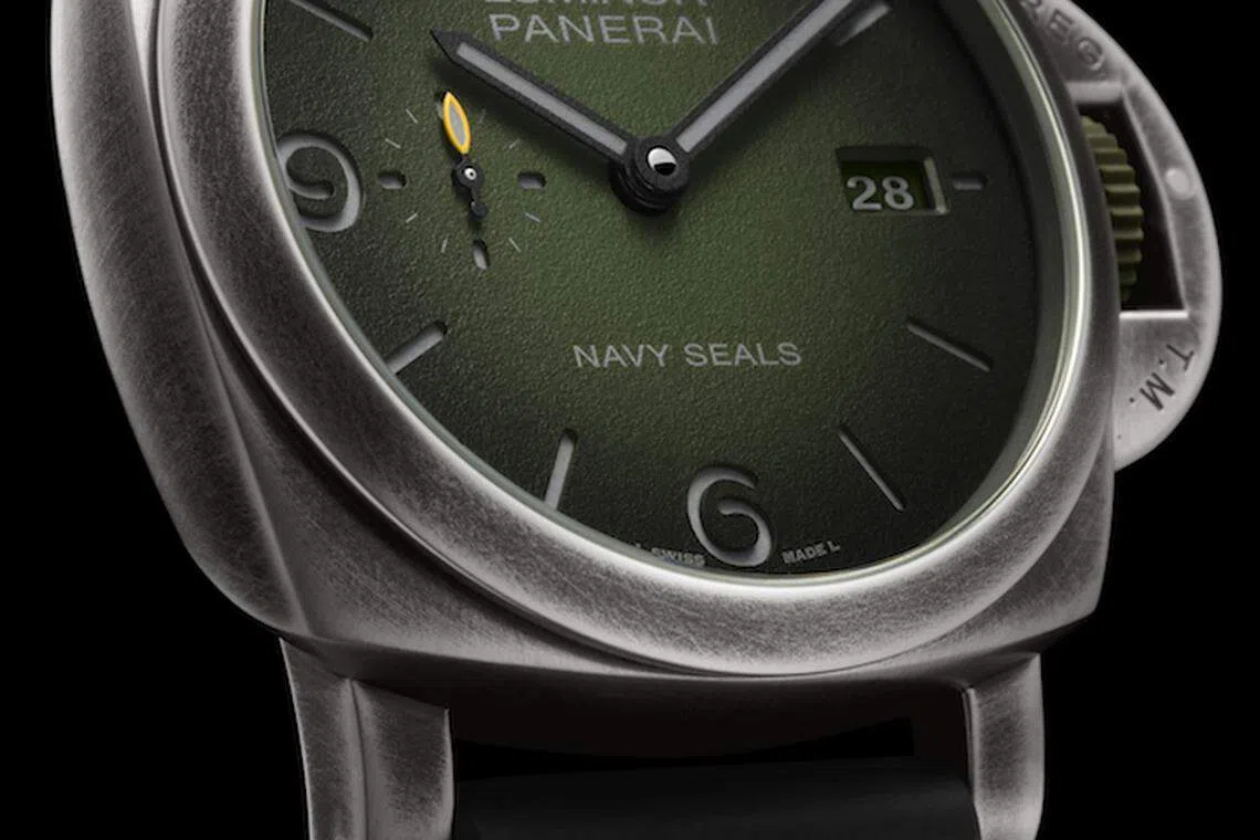 Luminor Marina Navy SEALs（PAM01412）是沛纳海标志性表款的复刻版。（品牌提供）
