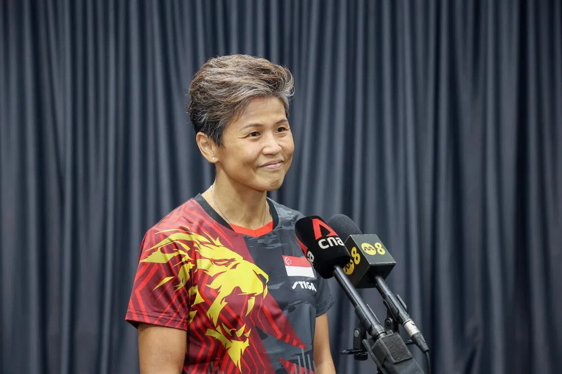 尽管我国乒乓球队上届成绩不俗，但傅丽珊这次也不会给他们设下奖牌目标。（游甯稀摄）