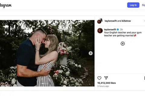 美国乐坛天后泰勒丝宣布订婚