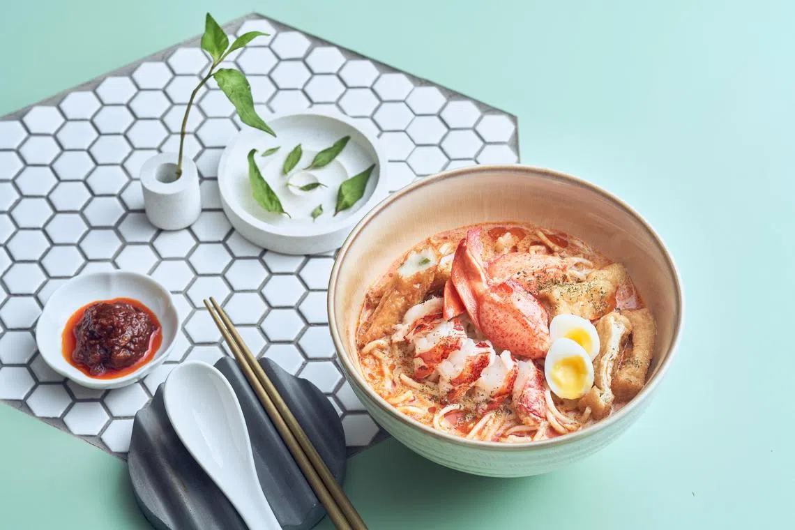 餐馆Chatterbox的叻沙配有波士顿龙虾。（餐馆提供）