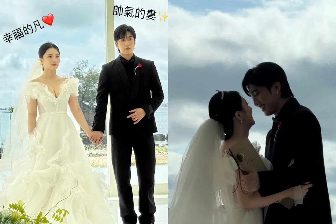 五坚情”娄峻硕冲绳举行海岛婚礼| 联合早报