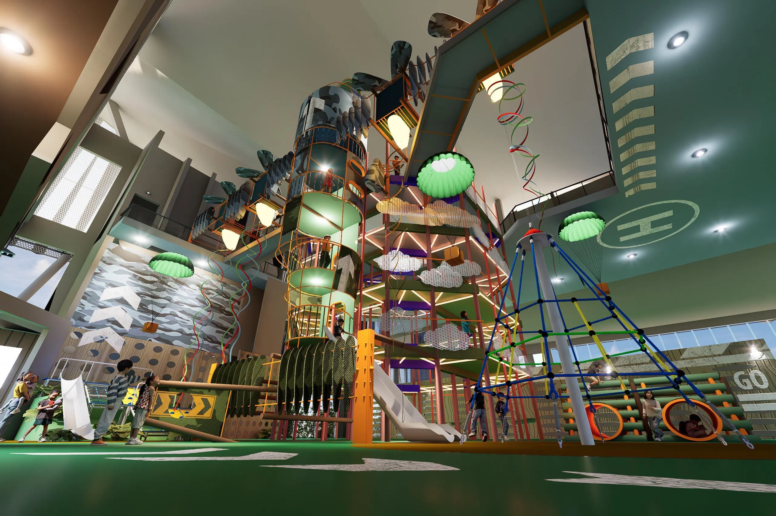 儿童室内游乐场也将翻新。（构想图／战备军人协会提供）