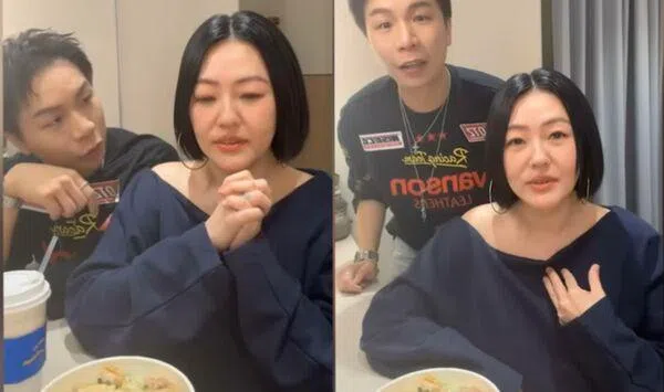 小S和《小姐不熙娣》主持搭档派翠克开直播，分享自己回归的状态。（互联网）