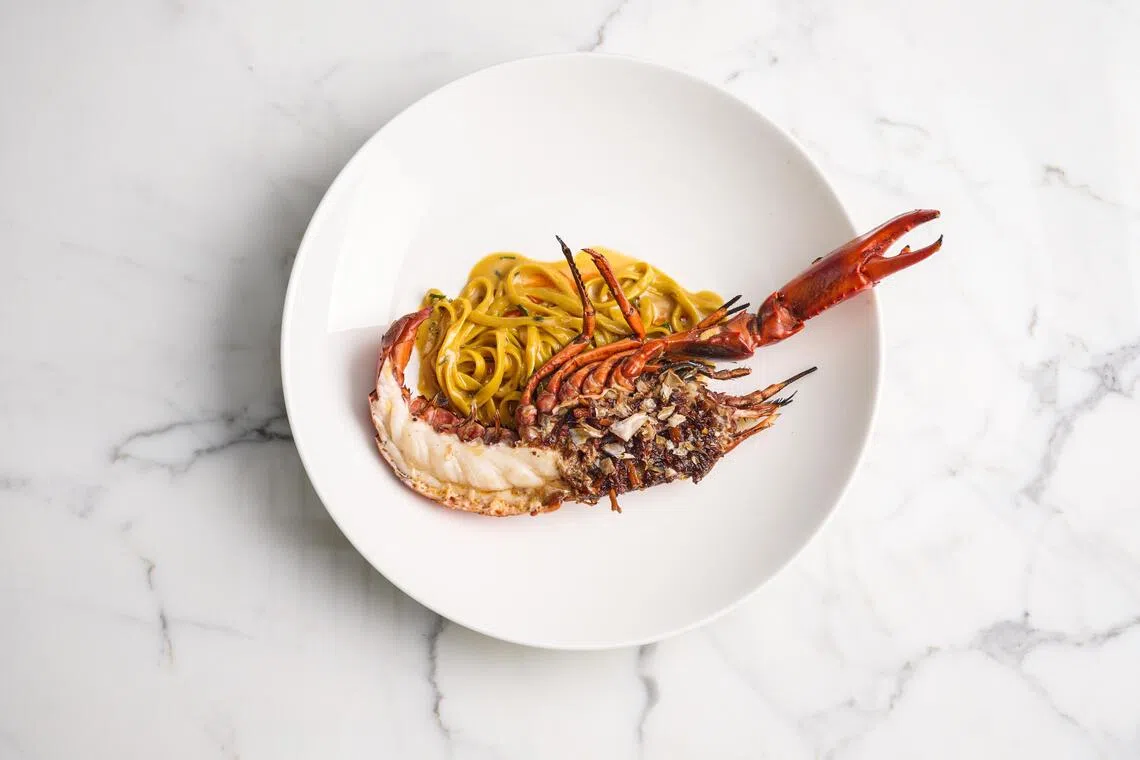 鱼骨面的面条用混合鱼骨粉的面团制成。（餐馆提供）