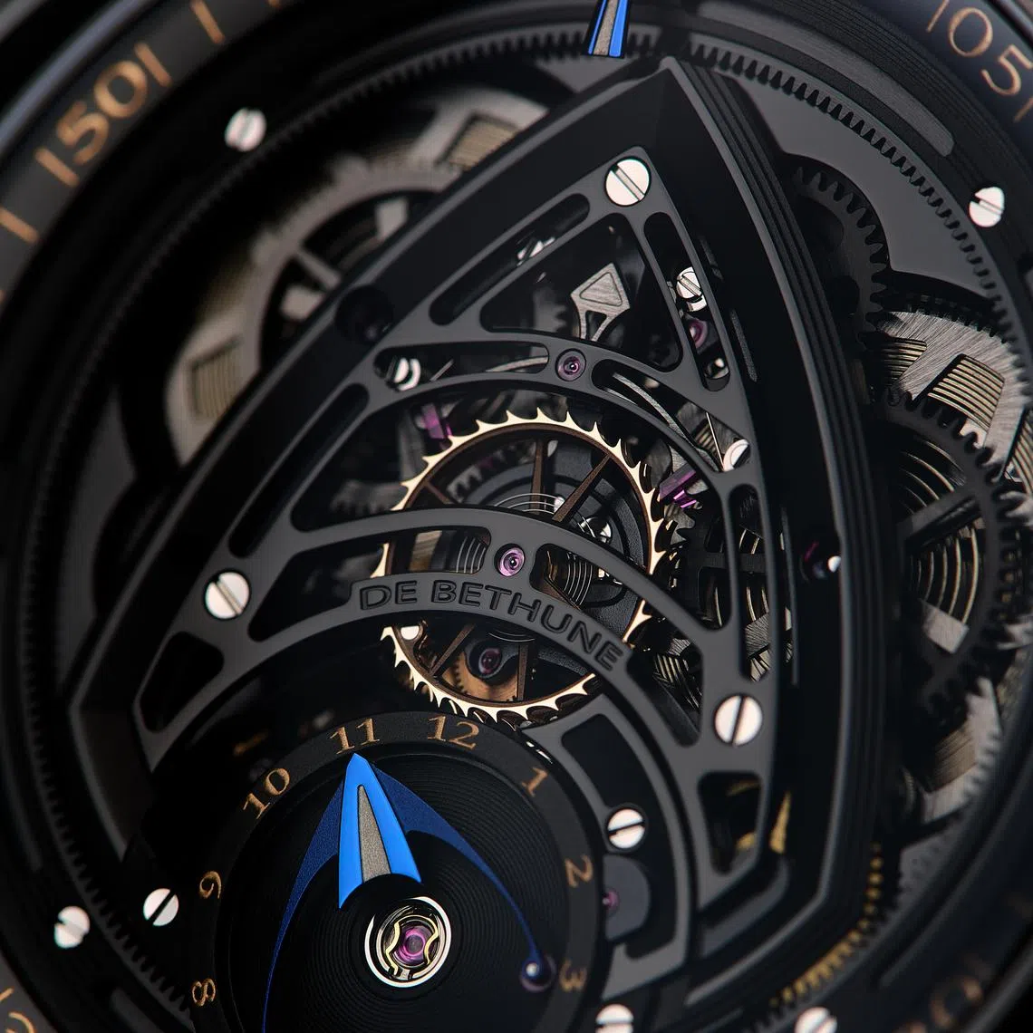 DB Kind of Two GMT腕表的复古设计面，宛如18世纪航海计时器。（De Bethune提供）
