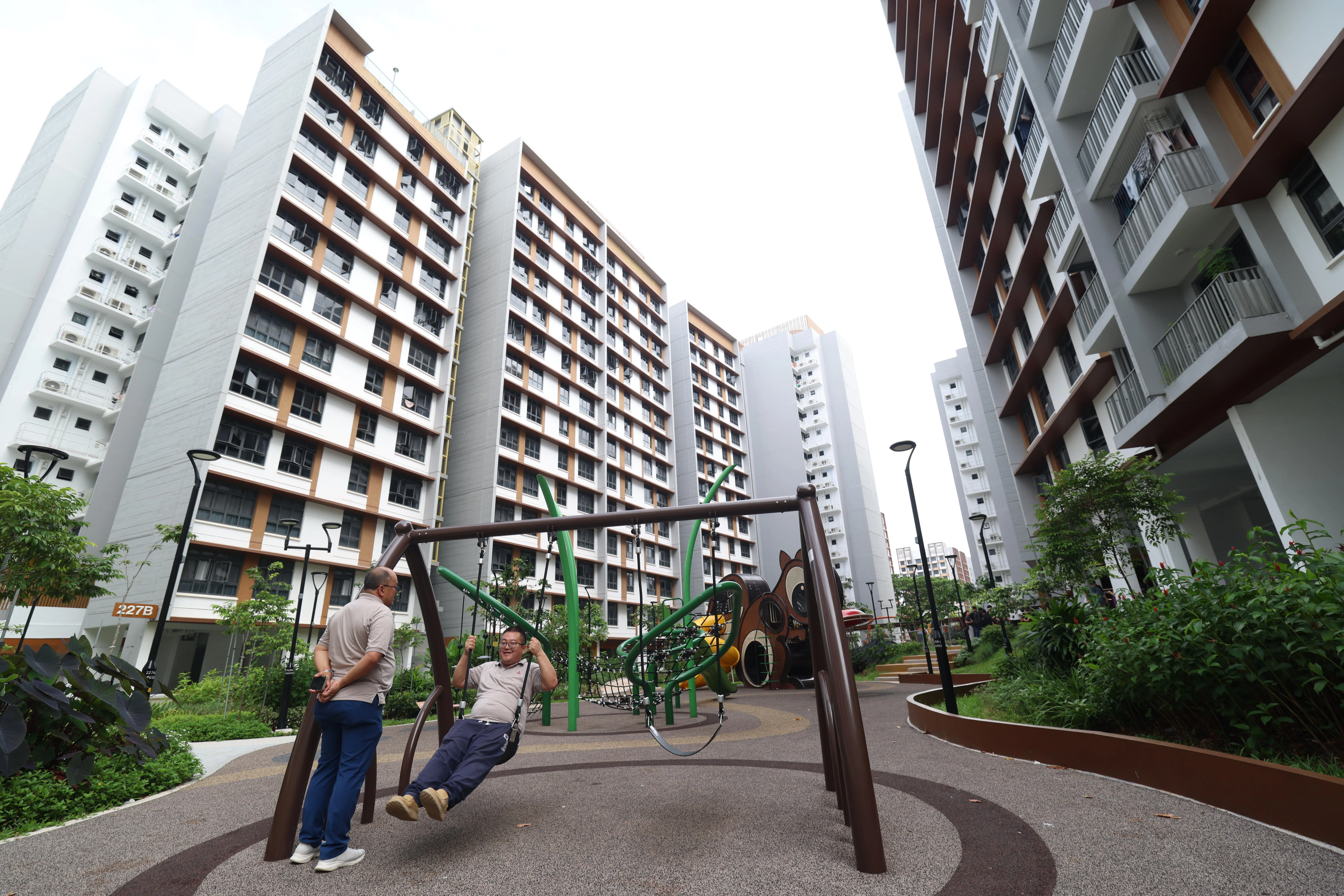 比达达利共有12个预购组屋项目，8872个组屋单位中，有8443个单位已有人预订，当中约98%的屋主目前已经迁入或领取新家钥匙。图为ParkEdge@Bidadari项目。（郑一鸣摄）