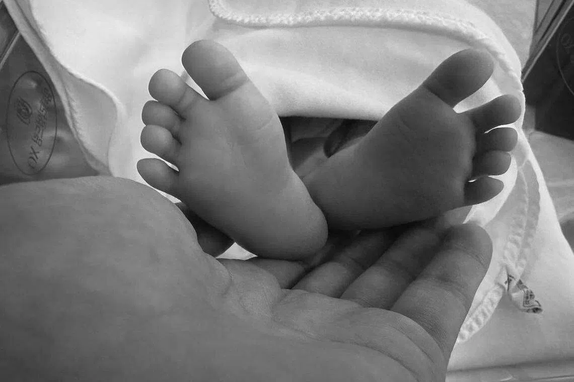 孙艺真在2022年生下儿子。（取自孙艺真IG）