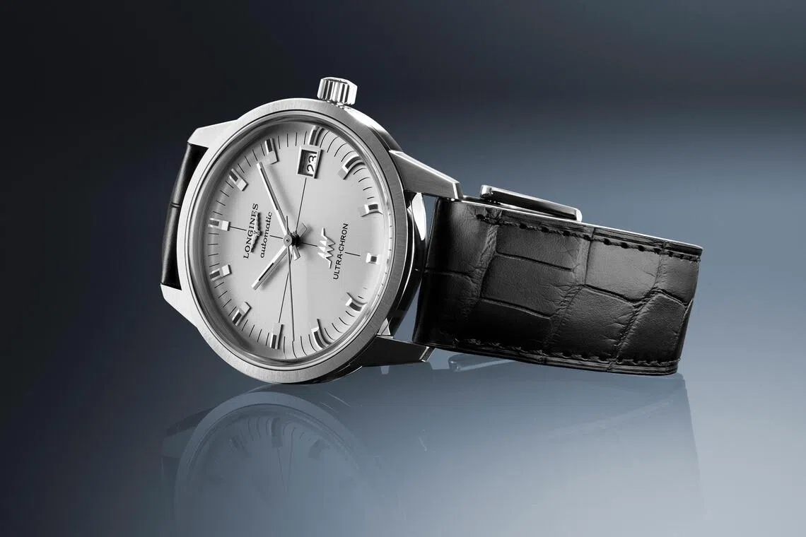 Ultra-Chron Classic腕表灵感源自1967年的经典款式，有37毫米与40毫米两种尺寸。（浪琴表提供）