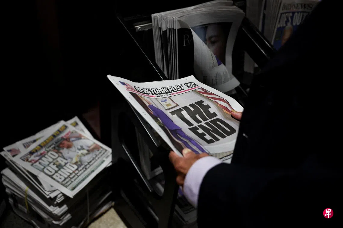 社论：拜登退选冲击美国总统选情| 联合早报