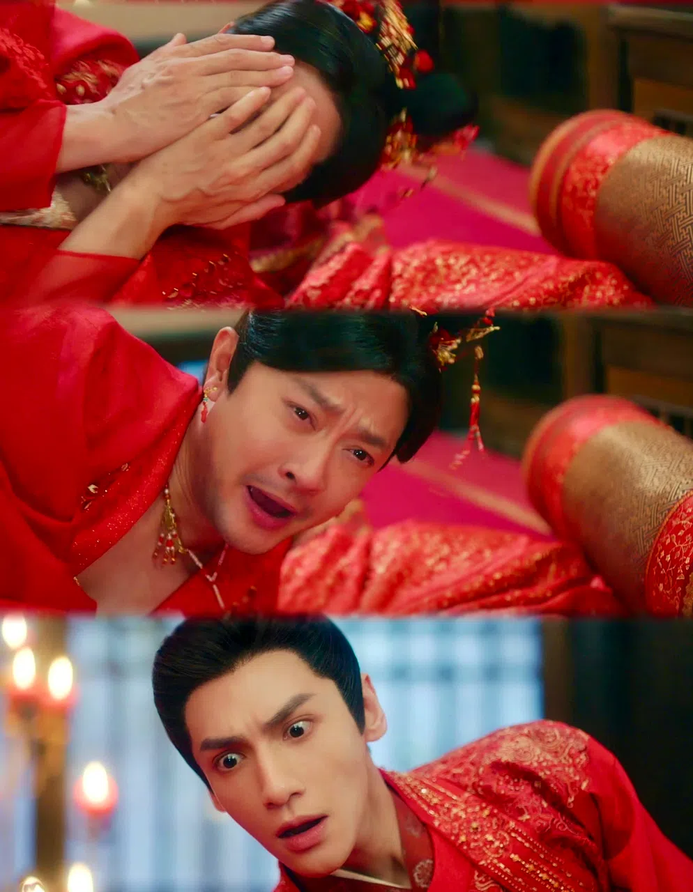 罗云熙（图三）赞印小天（图一二）将分身拿捏得十分到位，既演出了女生的娇媚也带着男人的粗狂。（取自印小天微博）