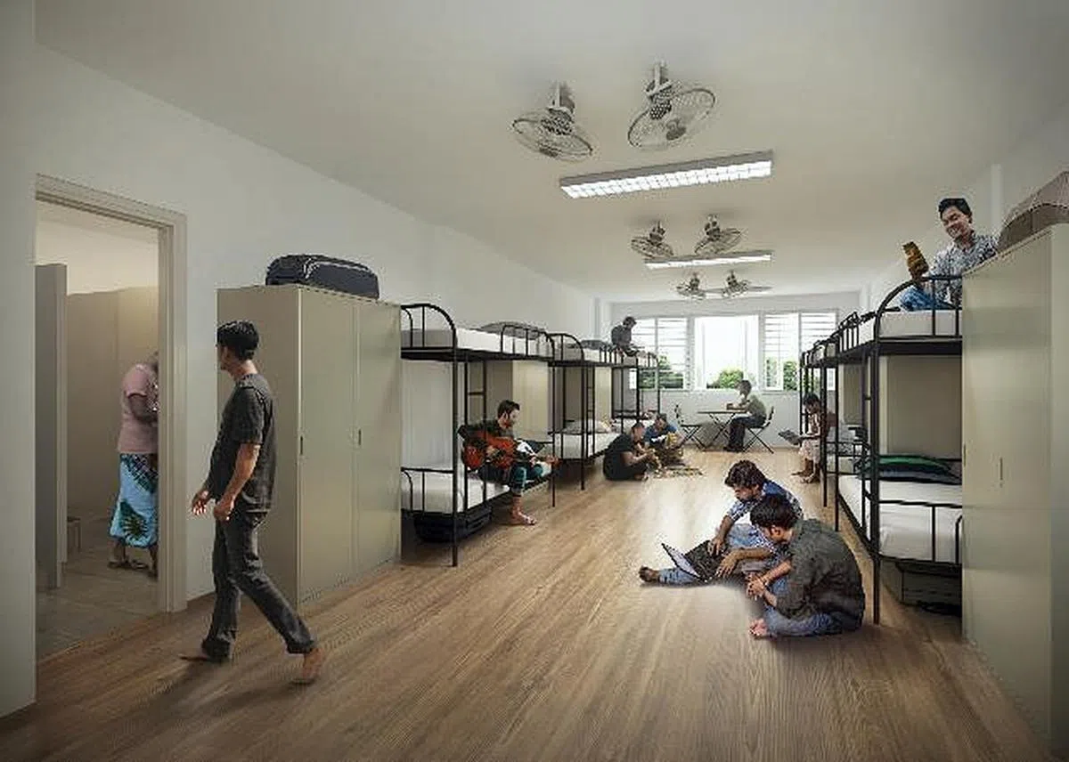 新客工专用宿舍会根据去年9月宣布的宜居新标准，提供更好的住宿环境，如附带厕所的房间。（人力部提供）