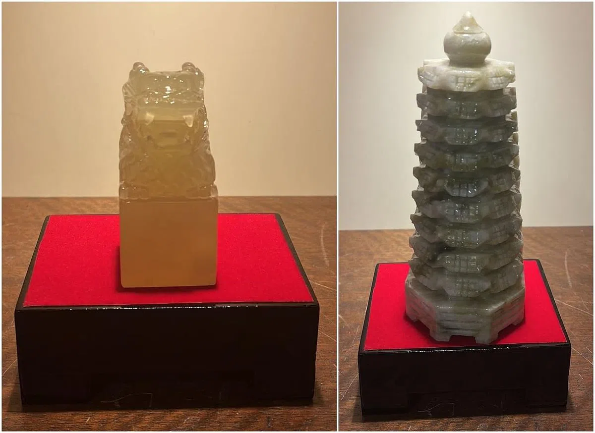 印章、文昌塔。（图/受访者提供）