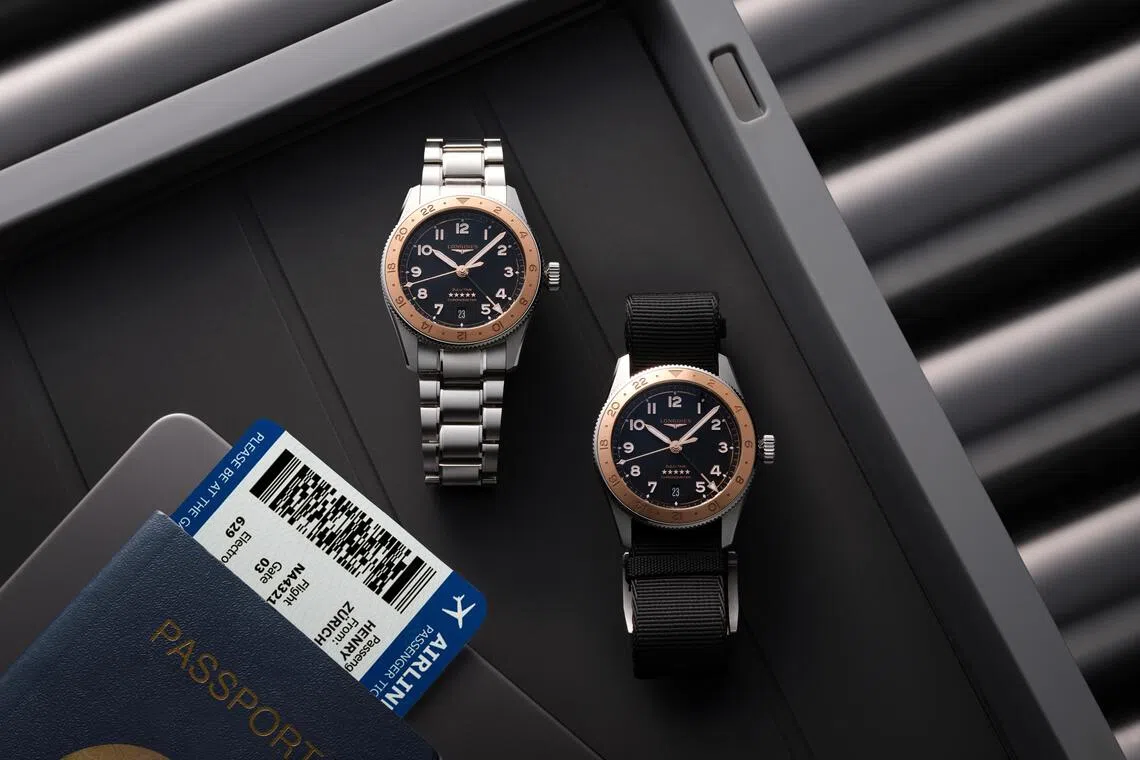 作为一枚正宗GMT腕表，Spirit Zulu Time 1925纪念款能同时显示三个时区，真正满足当代环球旅行者的需求。（浪琴表提供）