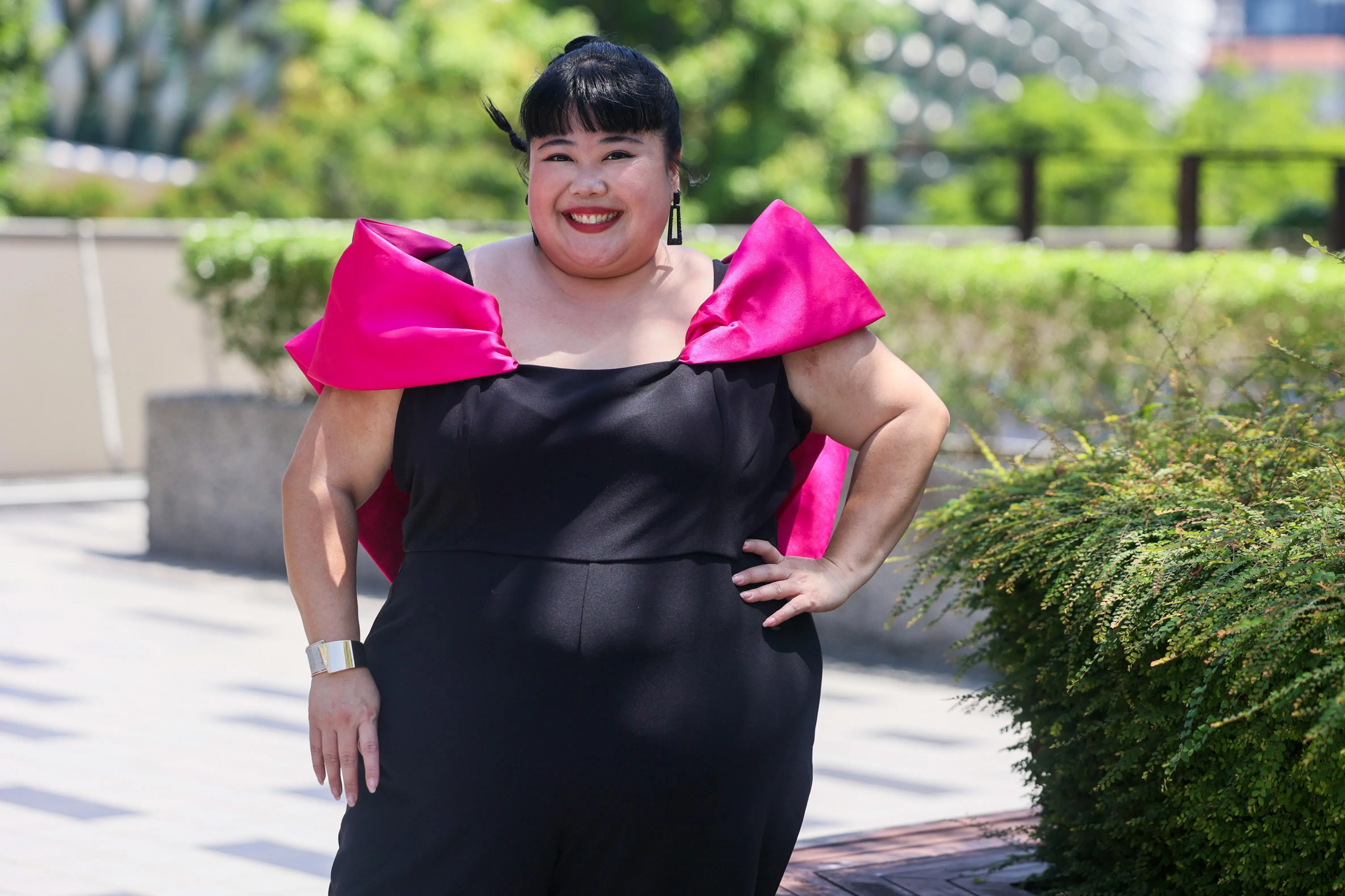 林茜茜看了电影《热辣滚烫》后，十分佩服贾玲甩掉50公斤的毅力。（卓祾祎摄）