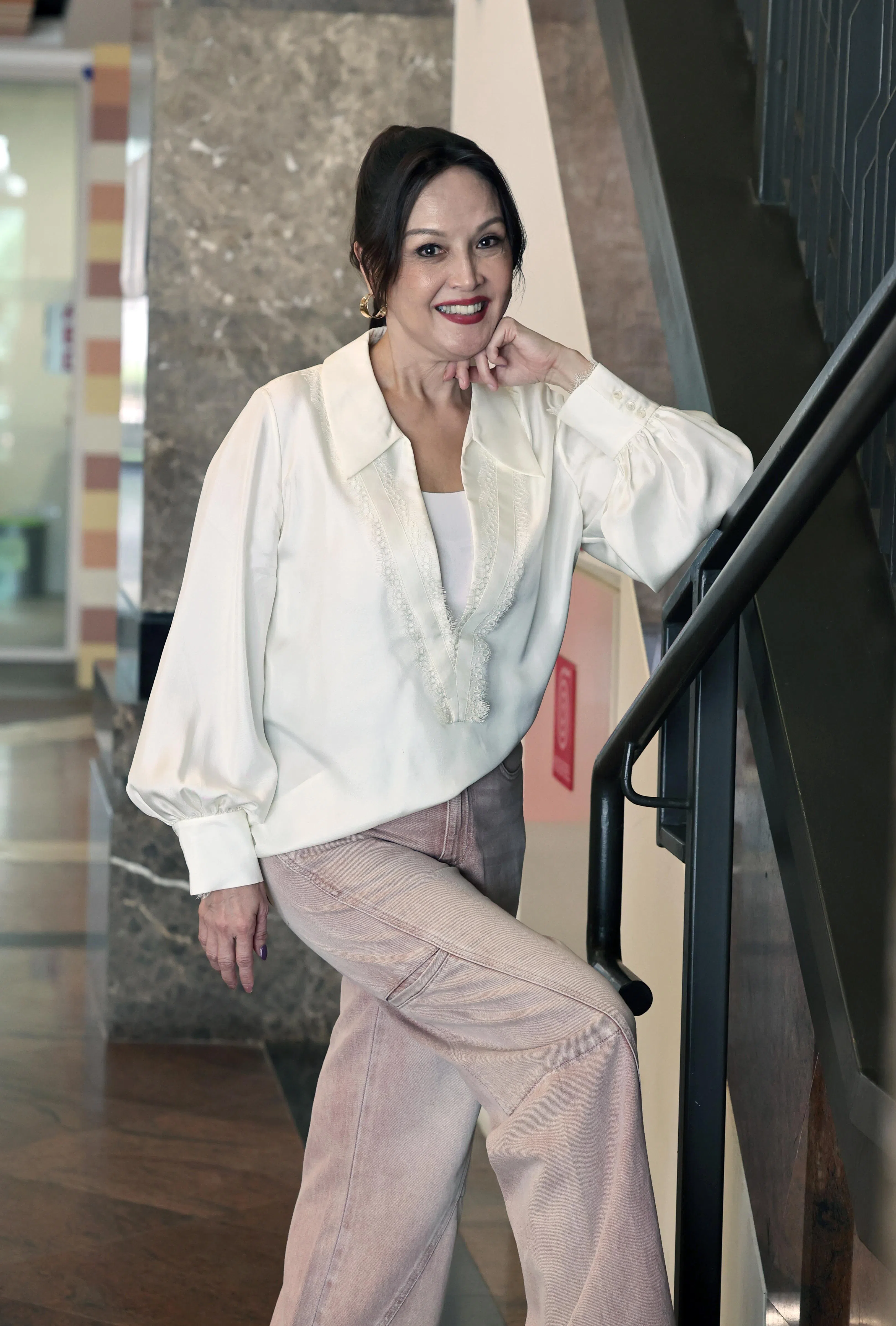 陈丽贞相隔六七年再度担纲剧集主角。（周国威摄）