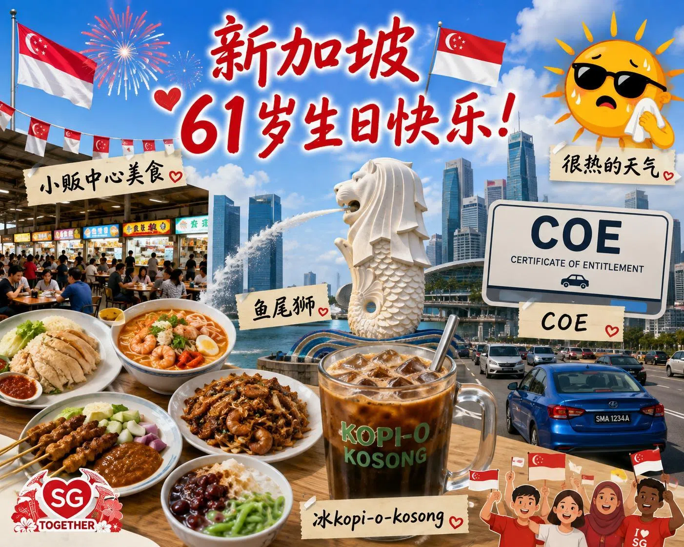 根据许瑞奇提供的新加坡关键词生成的图片。（AI生成图）