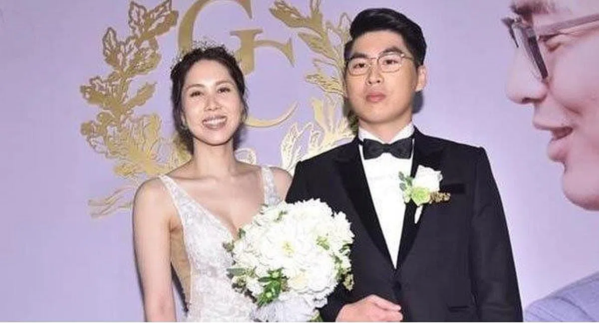 余苑绮和老公相识不久便结婚。（互联网）
