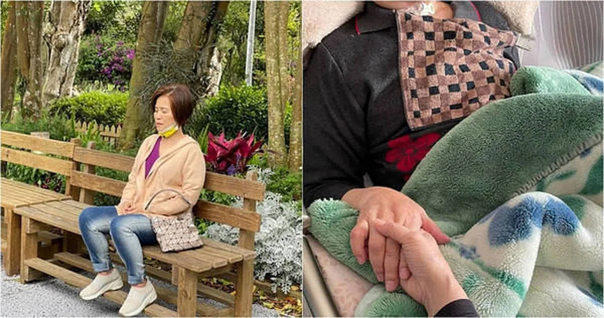 杨月娥照顾母亲多年的心情感受，化成文字，引人共鸣。（取自艺人面簿）