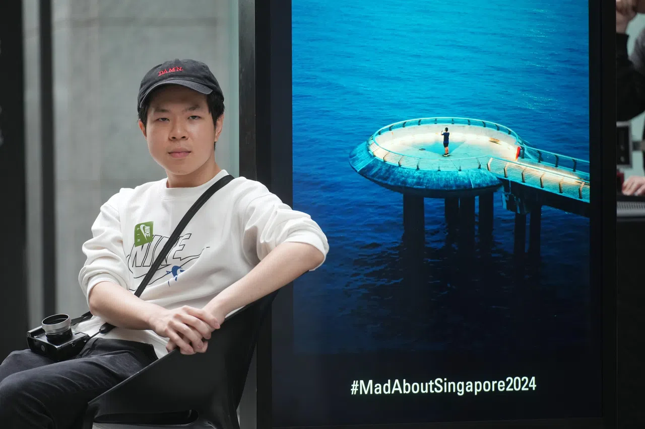 21岁理工学院学生关骏雄的滨海堤坝照片，在今年的“为狮城疯狂”摄影赛中获第二名。（谢智扬摄）