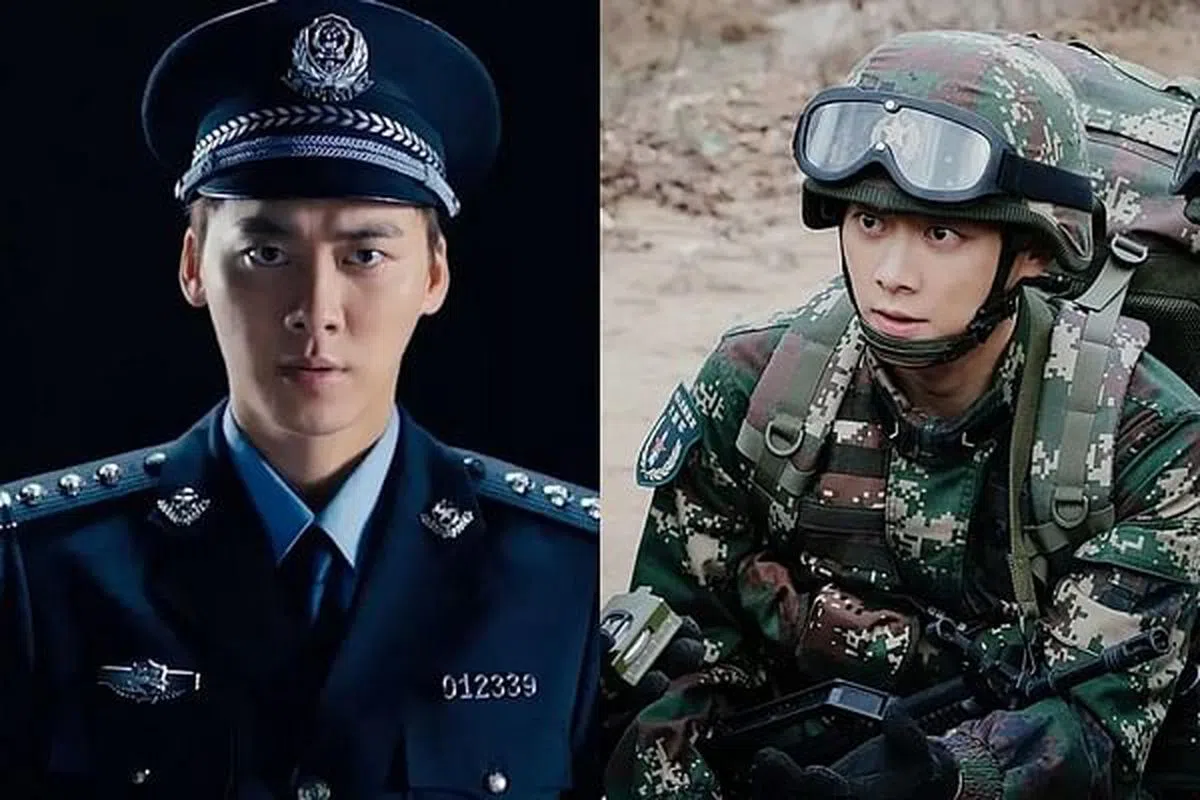 李易峰曾在宣传活动、电视剧中穿着军警制服。（互联网）