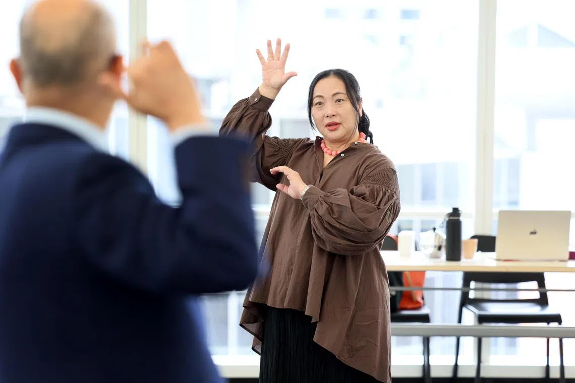 《宣言之作》导演黄翠玲认为，好的剧本能让人思考许多问题。（龙国雄摄）