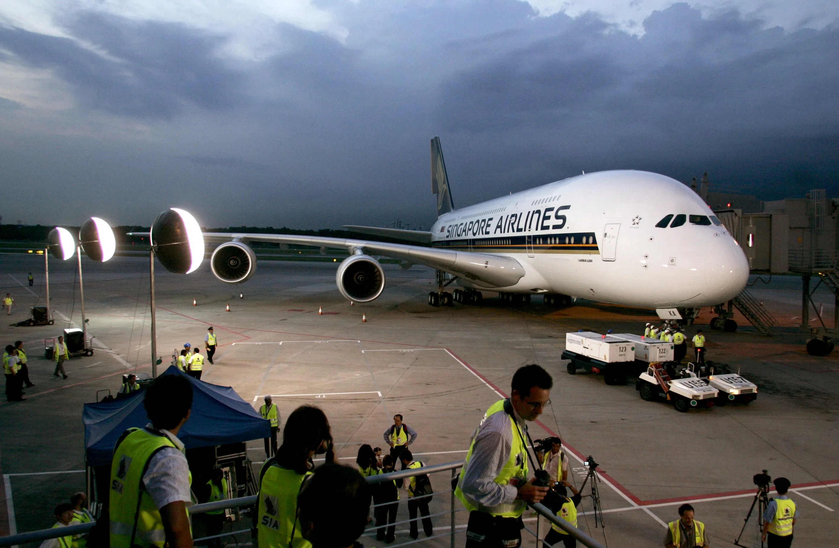 当今世界最大的客机——空巴A380。（联合早报）