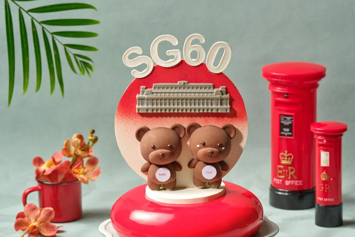 糕点主厨Siddharth Prabhu特别打造的Heritage & Harmony国庆蛋糕。（酒店提供）