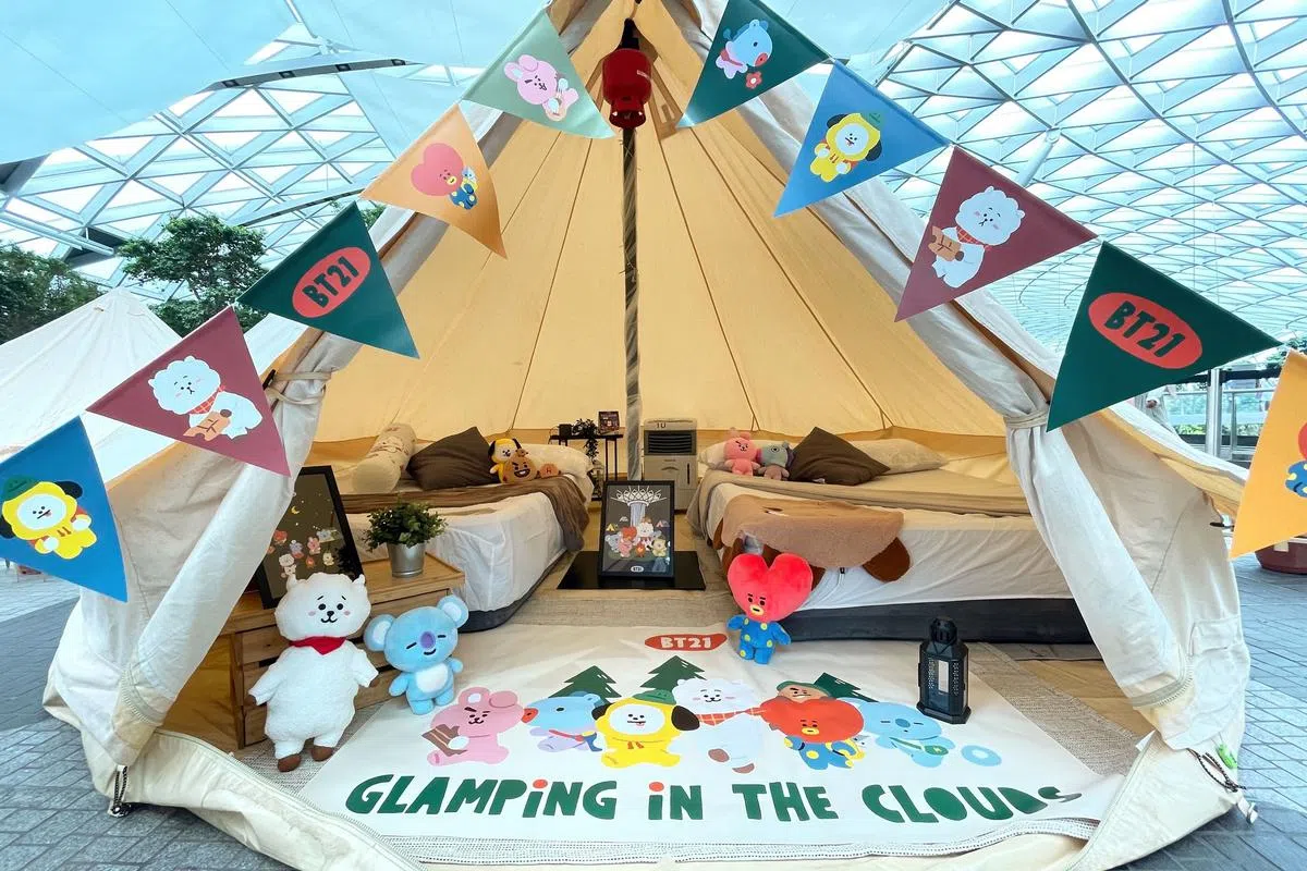 BT21主题豪华露营（王昀诗摄）。