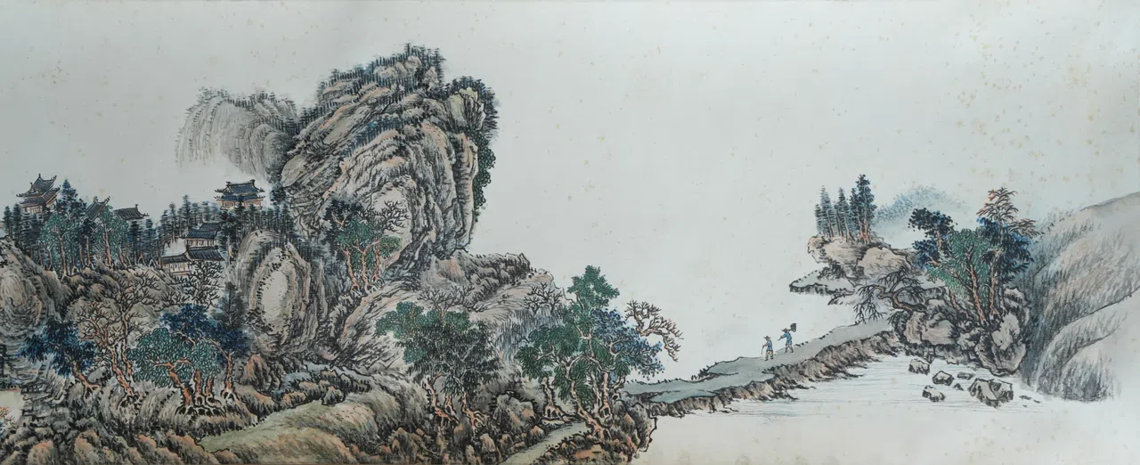 王淑燕水墨长卷（局部）气韵连绵、笔墨酣畅。（南艺提供）