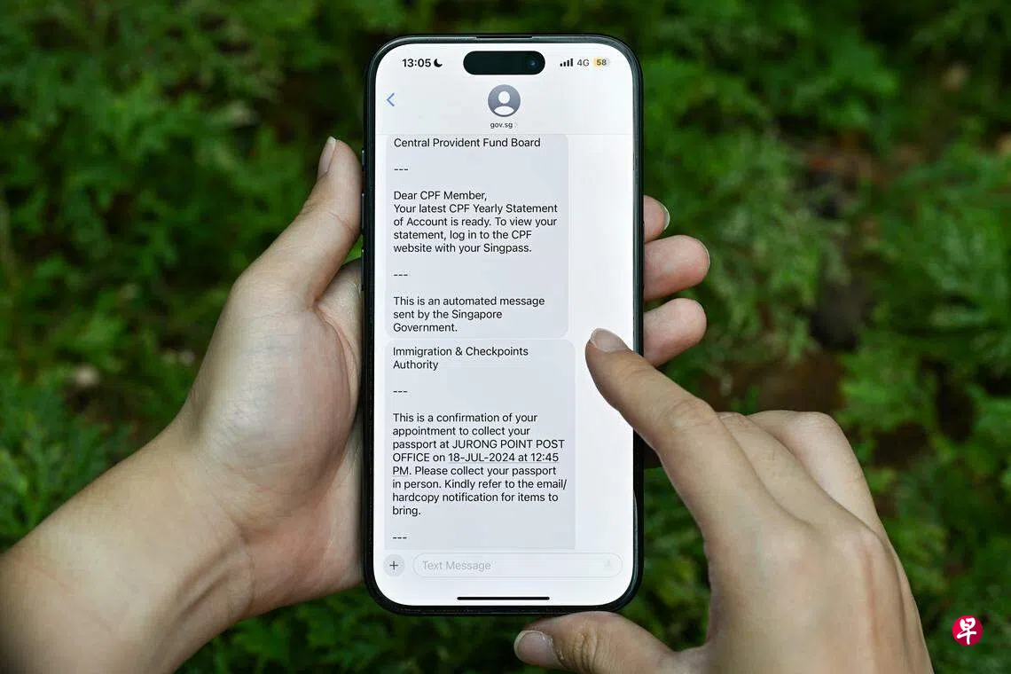 7月1日起所有政府机构将统一用gov.sg向公众发送手机短信| 联合早报