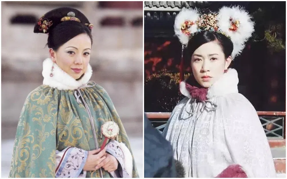 邓萃雯（左）在《金枝欲孽》饰演心狠手辣的如妃，佘诗曼则饰演逐渐黑化的淳贵人。（互联网）