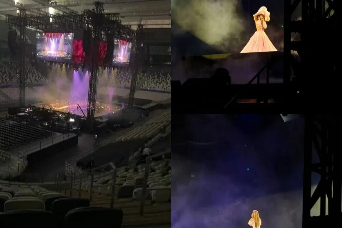 日本歌手滨崎步星期六（11月29日）在上海演唱会当天，面对空无观众的场馆完成整场演出。（互联网）