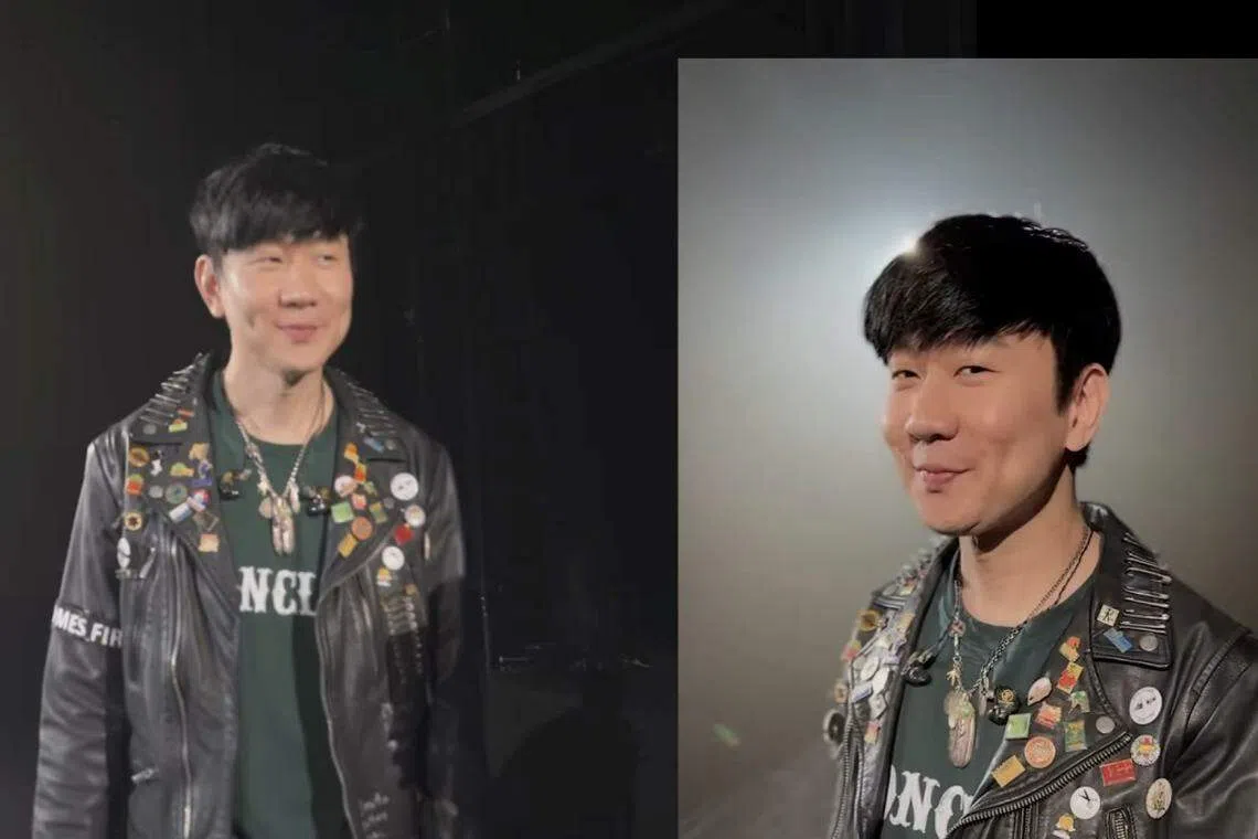 JJ难得露出“小粉丝”紧张且腼腆的笑容（取自艺人社媒）