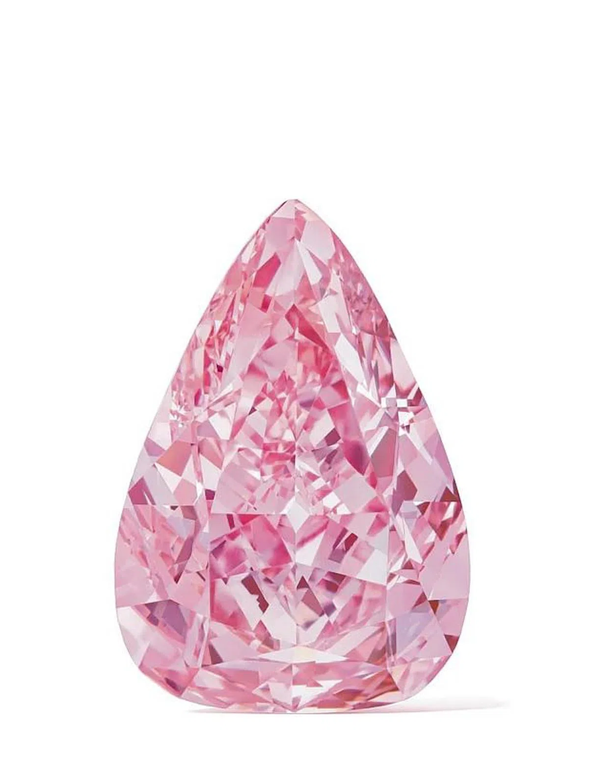 本地预展也展出佳士得日內瓦焦点拍品：18.18克拉艳彩粉红钻石“The Fortune Pink”。（图片由佳士得提供）