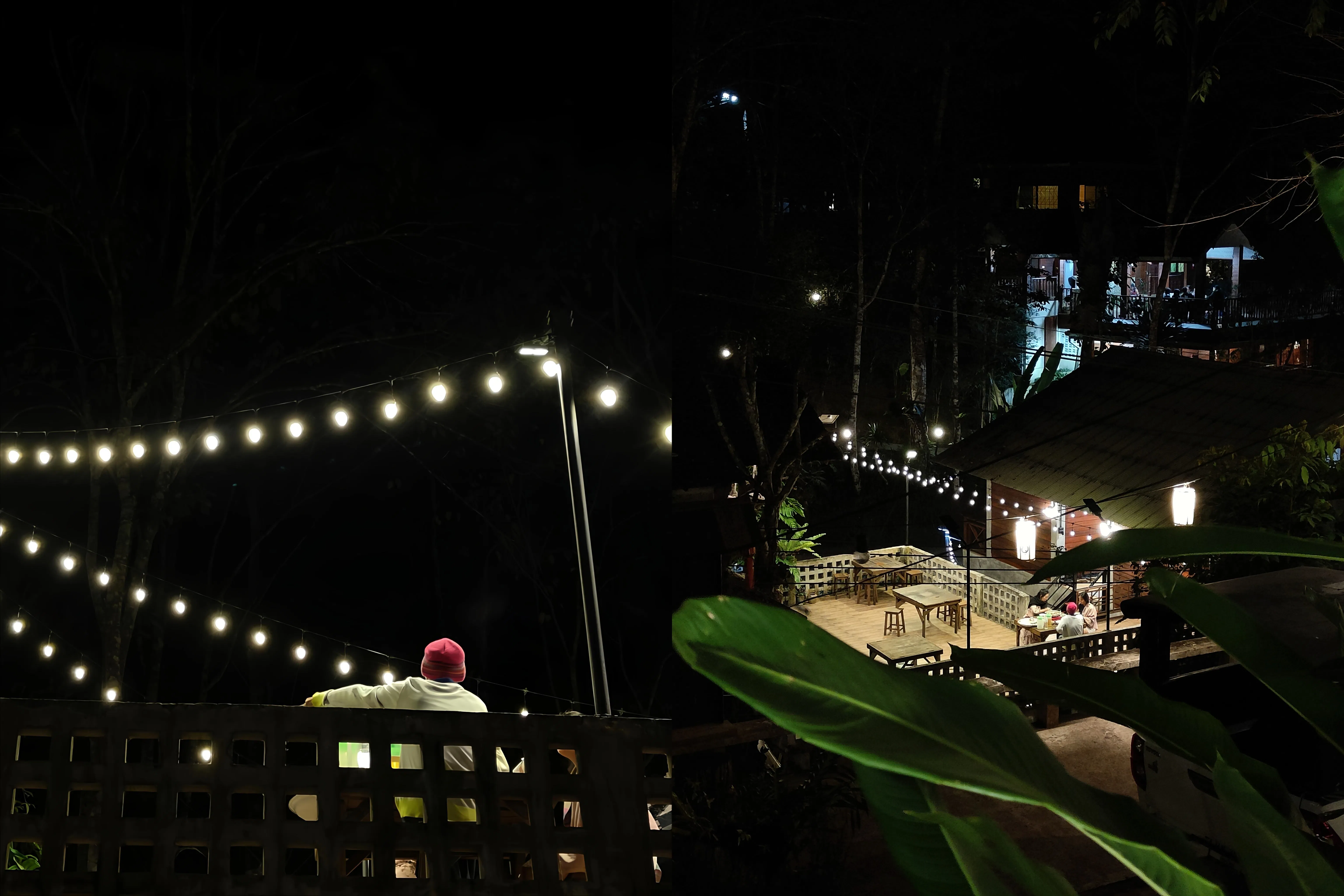 入夜后的湄康蓬是另一个世界的开始。（陈默汎摄）