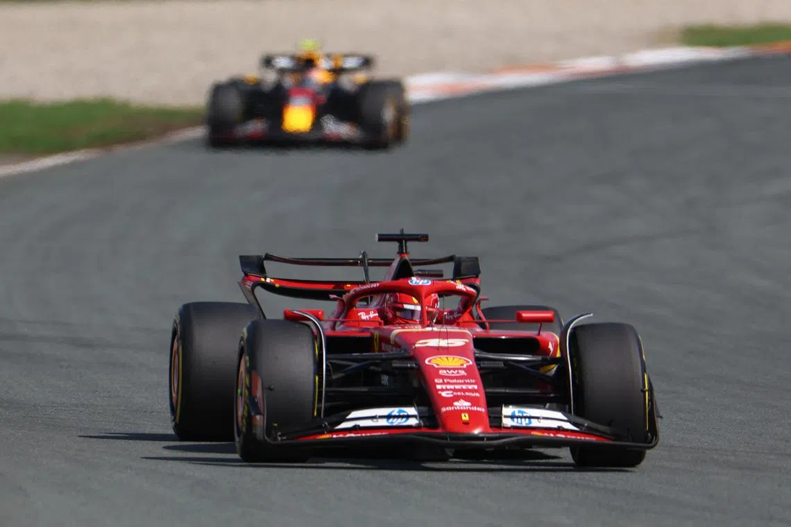 F1的尾翼可以在特定区域打开以减少阻力，从而获取更高的速度。（路透社）