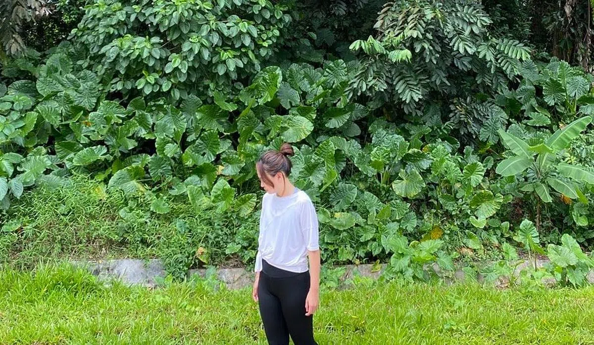 张国慧因为职业倦怠寻觅疗愈方式，而接触森林浴。（受访者提供）